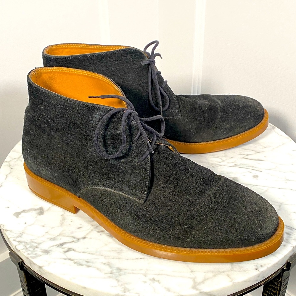 Beautiful vintage KENZO embossed suede ankle boots. Size: men’s 12